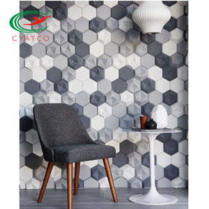 Papel tapiz 3d para cines, tablero acústico de poliéster, fibra de poliéster hexagonal - Product Image 5