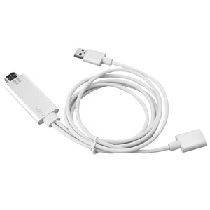 USB femelle vers HDMI2.0 1080P mâle miroir câble vidéo avec pour <span class=keywords><strong>iPhone</strong></span> Android HD-MI adaptateur <span class=keywords><strong>AV</strong></span> pour téléphone portable câble d'alimentation USB - Product Image 4