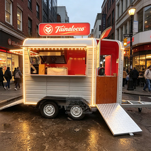Compact Mobile Trailer With Storage And Serving Counter For Outdoor Dining Horse <b>Box</b> Food Truck - Product Image 3