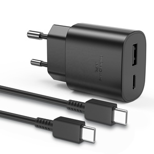 HNT 25W USB A+C เครื่องชาร์จแบบพกพา ชาร์จเร็ว พร้อมสาย Type C to C ยาว 1.8 เมตร 5A สำหรับ <span class=keywords><strong>Samsung</strong></span> Galaxy S25 S24 S23 S22/S22 Ultra - Product Image 1