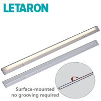 Bande lumineuse LED triangulaire en aluminium PC à montage en surface, éclairage oblique moderne, longueur personnalisée 18x9 mm, haute luminosité