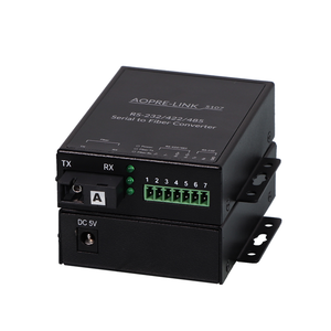 AOPRE-LINK5107 Transmisor de Fibra Óptica Serial Monomodo Bidireccional de 2 Canales RS485/ 1 Canal RS422/ 1 Canal RS232 para FTTH, 32 Nodos - Product Image 1