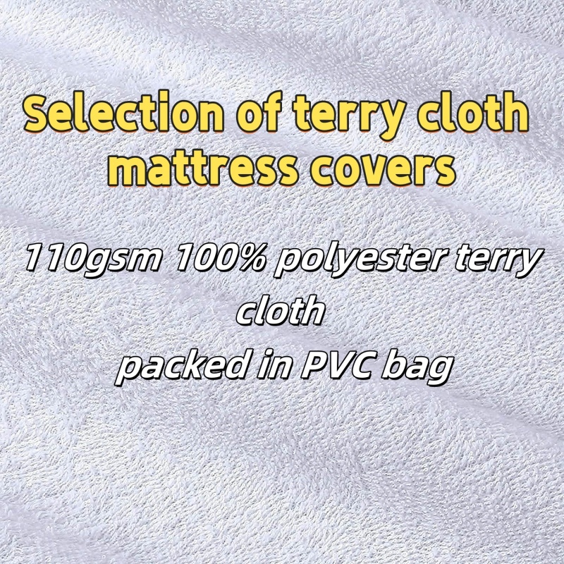 Tissu éponge 100 % polyester 110 g/m² emballé dans un sac en PVC