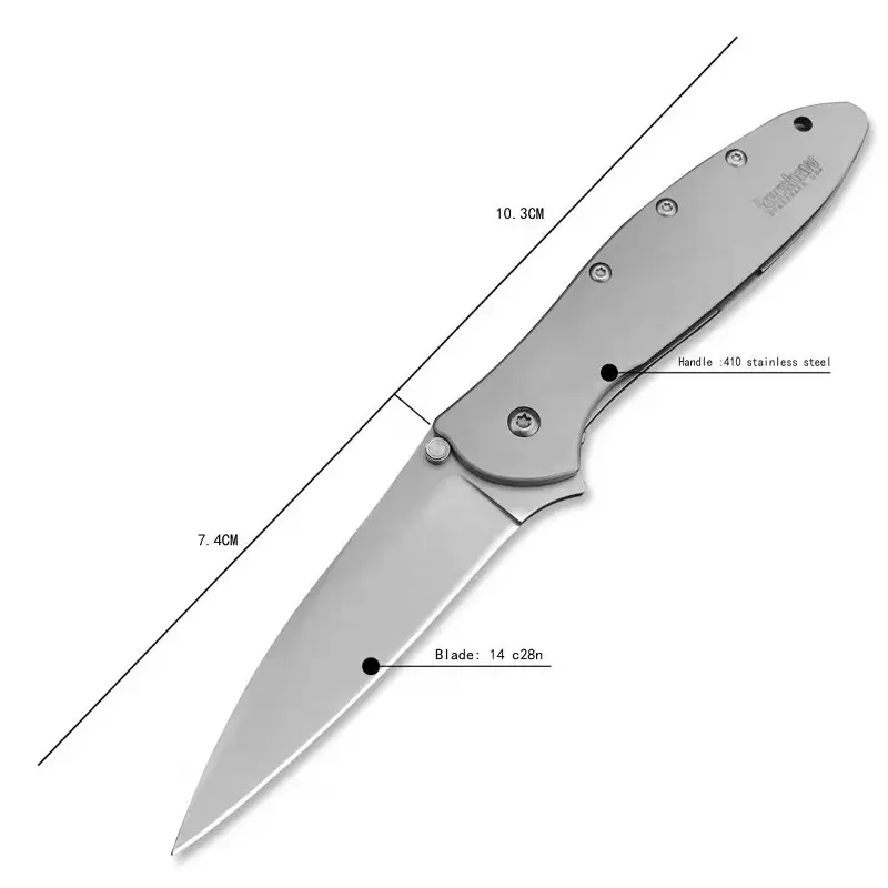 Kershaw1660ネギ14C28Nステンレス鋼ブレード屋外キャンプ屋外サバイバルハンティング折りたたみナイフ