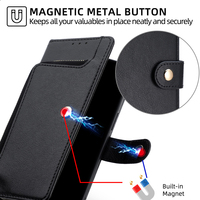 Casing Kulit Minyak Lilin dengan Dompet Resleting Slot Kartu Gesper Magnetik Penutup Berpatent untuk Samsung S26 Ultra S25 S24 Plus S23 FE