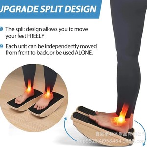 Reposapiés de madera, tapete de entrenamiento para una sola pierna, tabla de equilibrio, tabla de balanceo para ejercicios, equipo de fitness para masaje de pies - Product Image 5