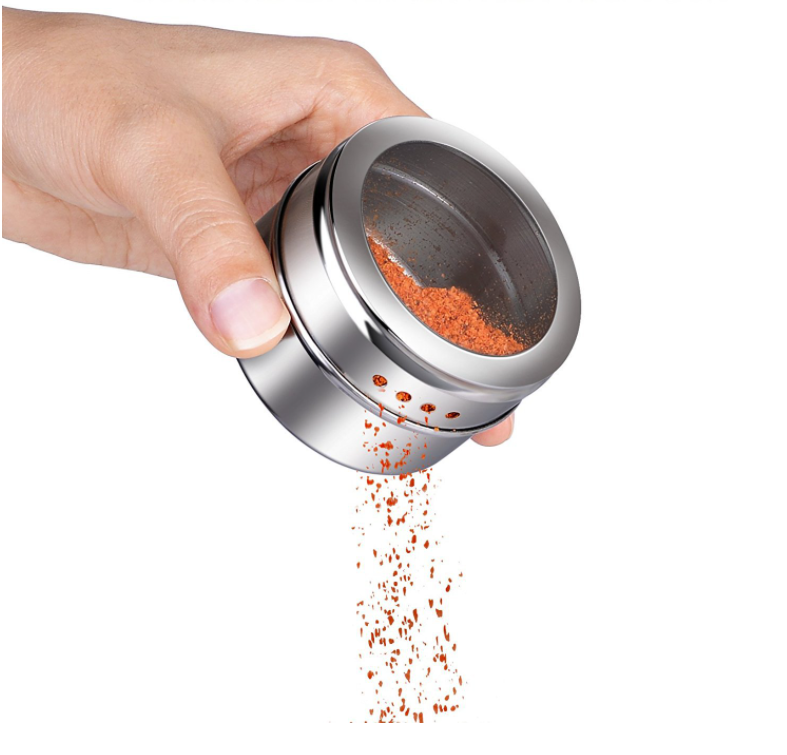 Портативные Магнитные контейнеры из нержавеющей стали для специй, шейкер для соли и перца, Магнитные Банки для специй