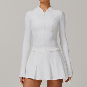 Le plus récent été UPF 50 + Slim Fit Full Zip up veste à capuche pour les femmes sentiment de refroidissement Anti-UV extérieur Tennis <span class=keywords><strong>Golf</strong></span> Rash <span class=keywords><strong>Gard</strong></span> Padel - Product Image 5