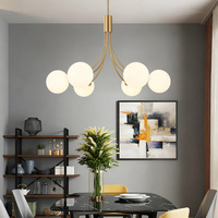 Lustre Restaurant Magic Bean Style Nordique, Lampe de Table Créative pour Chambre et Bar, Éclairage Moderne et Simple pour Couloir et Entrée, Produit Transfrontalier