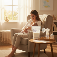 Sac de stockage de lait maternel sans BPA de 8 oz, design personnalisé DR DU DU Pochette «debout» étanche pour l'alimentation du bébé