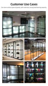 Vitrinas <span class=keywords><strong>de</strong></span> Exhibición con Vidrio Templado, Puertas con Cerradura y Luces LED Antirrobo <span class=keywords><strong>para</strong></span> Tiendas Minoristas - Product Image 6