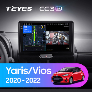 TEYES CC3 2K pour <span class=keywords><strong>Toyota</strong></span> <span class=keywords><strong>Yaris</strong></span> Vios 2020 - <span class=keywords><strong>2022</strong></span> Autoradio Lecteur multimédia vidéo Navigation Stéréo GPS <span class=keywords><strong>Android</strong></span> 10 Dvd - Product Image 2