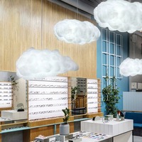 Luminaire suspendu nuage personnalisé pour chambre d'enfant, lustres et éclairages nuage pour centre commercial et bar de maternelle