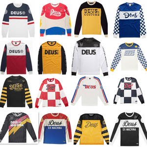 เสื้อเจอร์ซีย์จักรยาน Deus สำหรับผู้ชาย แขนยาว ระบายอากาศได้ดี ผลิตจากโพลีเอสเตอร์ พิมพ์ลายแบบ Sublimation โลโก้ด้านหน้า ชุดแข่งจักรยานเสือภูเขา - Product Image 1