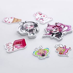 Autocollants en vinyle découpés sur mesure, toutes formes, impression mate ou brillante, plusieurs designs, mignons, imperméables, pour dessins animés - Product Image 6