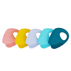 Juguete de Dentición para Bebés, Anillo de Silicona de 0 a 24 Meses, Grado Alimenticio, Calmante, para Agarrar y Morder, Azul Claro, Verde Oscuro, Azul Cielo - Product Image 2