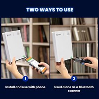 Eyoyo Clip Trasero Bluetooth 1600mAh 1D 2D Bar QR Code Reader Teléfono Escáner de Código de Barras para Android iPhone Inventario Biblioteca Almacén