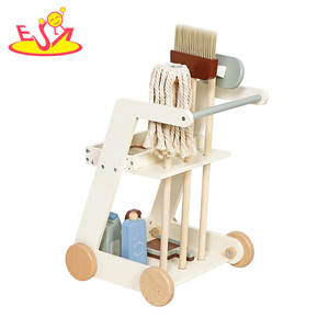 Ensemble de jeu de <span class=keywords><strong>chariot</strong></span> de nettoyage pour enfants en bois <span class=keywords><strong>jouet</strong></span> de nettoyage de jeu de simulation avec vadrouille, <span class=keywords><strong>balai</strong></span> et accessoires de nettoyage pour enfants W10D787 - Product Image 2