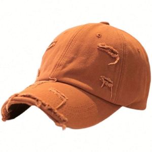 Womens Distressed Vintage Unconstructed Embroidered Patch Hat Baseball Cotton Low Profile Adjustable <b>Plain</b> <b>Cap</b> - Product Image 1