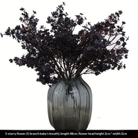 Buket Bunga Wintersweet Buatan 5 Cabang, Gaya Gypsophila, Bunga Pengantin, Dekorasi Rumah
