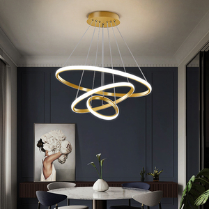 Camera da letto lampadario studio bella atmosfera Villa soggiorno <span class=keywords><strong>luce</strong></span> a sospensione uomini donne cerchio arte ferro 90 moderno lampadario - Product Image 3