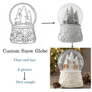 Globe à neige de Noël en résine, ensemble de figurines de la Nativité personnalisées, style amour personnalisé, écologique, peint à la main, <span class=keywords><strong>cadeau</strong></span> - Product Image 3