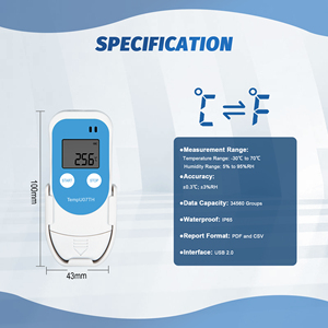 Registrador de Datos de Temperatura y Humedad Digital Tzone con USB, Generación de Reportes, Cadena de Frío, Multiusos - Product Image 3