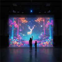 Projecteur de sol mural interactif à projection laser immersive d'hologramme pour parc à thème, écran antibrouillard pour Halloween