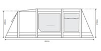 Grande tente gonflable portative de luxe de tunnel pour l'usage de famille