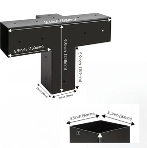 Kit de supports pour pergola, adapté aux tonnelles, gazebos, poteaux de clôture et pergolas (kit 4x4) - Product Image 6