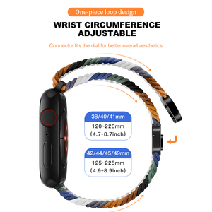 Pulsera magnética para Iwatch Series 8 <span class=keywords><strong>Se</strong></span>, banda de bucle tejido para correa de reloj Ultra 49mm 44mm <span class=keywords><strong>40mm</strong></span> 45mm 41mm 42 38mm, correa de reloj de nailon - Product Image 3
