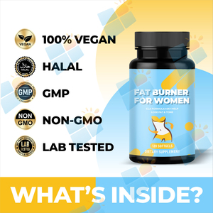 SUNI OEM/ODM Marque Privée Pure Naturelle Biologique 120 Capsules Brûle-Graisse pour Femmes Complément Alimentaire pour la Gestion du Poids et la Réduction du Ventre - Product Image 3