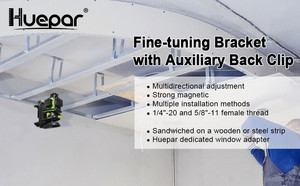 <span class=keywords><strong>Huepar</strong></span> PV10 Pivotante magnético Base ajustable de 360 grados Ajuste de altura de rosca de 1/4 "Soporte de ajuste fino Adaptador de nivel láser - Product Image 5