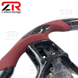 Volante Deportivo de Fibra de Carbono Forjado y Cuero para <span class=keywords><strong>Lexus</strong></span> IS NX GS LS ES GX <span class=keywords><strong>LC</strong></span> UX <span class=keywords><strong>LF</strong></span>, Accesorios Interiores para Automóvil - Product Image 2