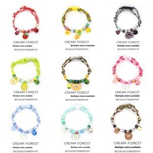 Collier pour chat et chien en vente chaude, collier de cou, anneau de cou, cloche, empreinte de patte mignonne, cloche simple, collier réglable coloré - Product Image 1