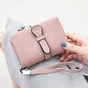 Women's Fashion PU Leather Frosted Zipper <b>Wallet</b> Long Card Holder Ladies Purses <b>Trifold</b> Money Clip Slim Feature Polyester Logo - Product Image 6