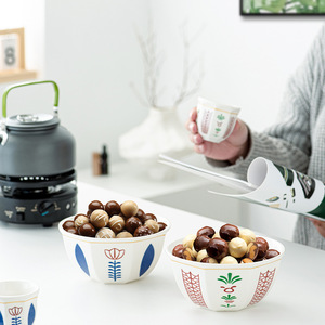 Juego de Tazones de Cerámica para Postre de 6 Pulgadas, Diseño de Tulipán, Personalizado para Uso en Microondas/Horno, Tazón de Chocolate Tradicional Árabe para Festividades - Product Image 3