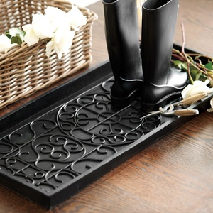 Recycled Rubber Boot Shoe Tray with Coir Insert - Product Image 6