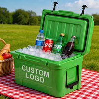 Glacière isotherme robuste en PE rotomoulé 45QT, conservation de la glace pendant 5 jours, étanche, pour le stockage alimentaire, la pêche, le camping, les barbecues en plein air