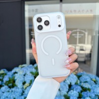 Coque de téléphone magnétique anti-éclaboussures avancée et respectueuse de la peau pour 16 Pro 17 Air 16 17 Pro Max Plus avec protection d'appareil photo transparente mate