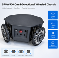Sasis Robot Roda Mecanum Omnidirectional Cerdas, Platform Mobile Otonom AMR untuk Kendaraan Pengiriman Logistik Gudang