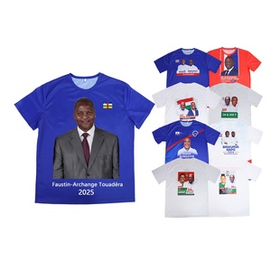 T-shirt de campagne électorale à séchage rapide, 100 % polyester, prix usine, commande en grande quantité, design imprimé compressé à séchage rapide, couleur unie - Product Image 3