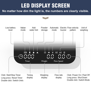 미니 휴대용 목재 자동 타이밍 LED 디스플레이 전자 충전식 에스프레소 디지털 커피 저울 - Product Image 2