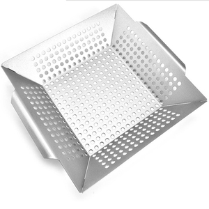 420 #   Panier <span class=keywords><strong>de</strong></span> cuisson carré robuste en acier inoxydable pour légumes, avec poignées, pour barbecue extérieur au gaz ou au <span class=keywords><strong>charbon</strong></span> <span class=keywords><strong>de</strong></span> <span class=keywords><strong>bois</strong></span> - Product Image 3