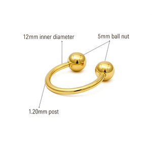 Venta al por mayor Real Yellow Gold Nariz Anillos Piercing Joyería Fina Piercing Joyería del cuerpo Joyería personalizada Venta caliente - Product Image 4