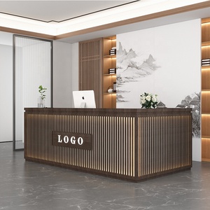 Moderna nuova Reception in legno in stile cinese per saloni di bellezza centri di salute ristoranti ufficio aziende banco Reception - Product Image 1