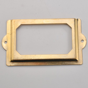 Retro Chinese Style Metal <b>Frame</b> Rectangle Drawer Cabinet Label Holder Durable Iron Plated Finish - Product Image 4