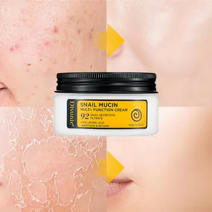 Crema de belleza facial Suave de Caracol 92% filtrado de secreción de Caracol ácido hialurónico aliviar el enrojecimiento reparación crema para la piel dañada para OEM
