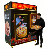 Máquina Expendedora de Pizza para Exteriores con Toldo Personalizado, Pantalla Táctil Habilitada para SDK, Wi-Fi y 4G, Servicio Autoservicio 24/7 para Áreas Comerciales