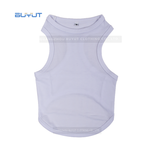 BUYUT Personnalisé Sublimation Imprimé Blanc Pet Mignon <span class=keywords><strong>t</strong></span>-shirts <span class=keywords><strong>Chiens</strong></span> Belle Porter Des Vêtements Gilets pour DIY Impression - Product Image 3